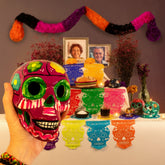 Day of the Dead "Día de Muertos" - Classic Kit Set with a 4.5" Hand Painted Ceramic Skull Figure