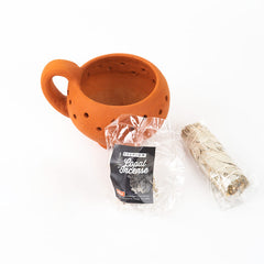 Terracota Clay Sahumerio Cup "Granada Copalera" - Essence Kit Set