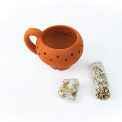 Terracota Clay Sahumerio Cup "Granada Copalera" - Essence Kit Set