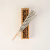 Bamboo Incense Stick Holder/Burner Box & Premium Mayan Copal Incense - Kit Set