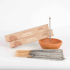 FREE Terracotta Natural-Clay Incense Stick Holder & Premium Mayan Copal Incense - Kit Set