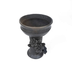 Oaxaca's Polished Clay 3"D" Flores Copalera Sahumerio Cup with Amae's Sahumerio Mix