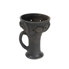 Oaxaca's Polished Clay Sun & Moon Copalera with or without Handle, Sahumerio Cup.-