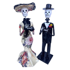 Catrino & Catrina Papel Maché Figurines Handcrafted Assorted designs & prints.
