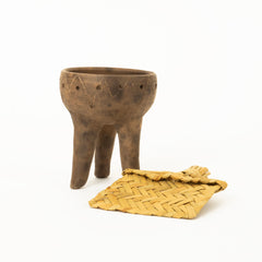 Oaxaca's Aged Clay Small Artisan Unique Copalera or Sahumerio Cup