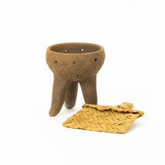 Oaxaca's Aged Clay Small Artisan Unique Copalera or Sahumerio Cup