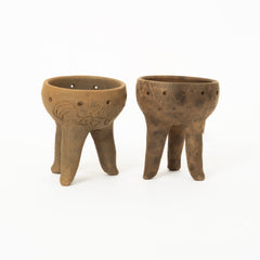 Oaxaca's Aged Clay Small Artisan Unique Copalera or Sahumerio Cup