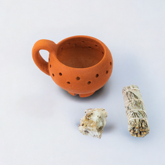 Terracota Clay Sahumerio Cup "Granada Copalera" - Essence Kit Set