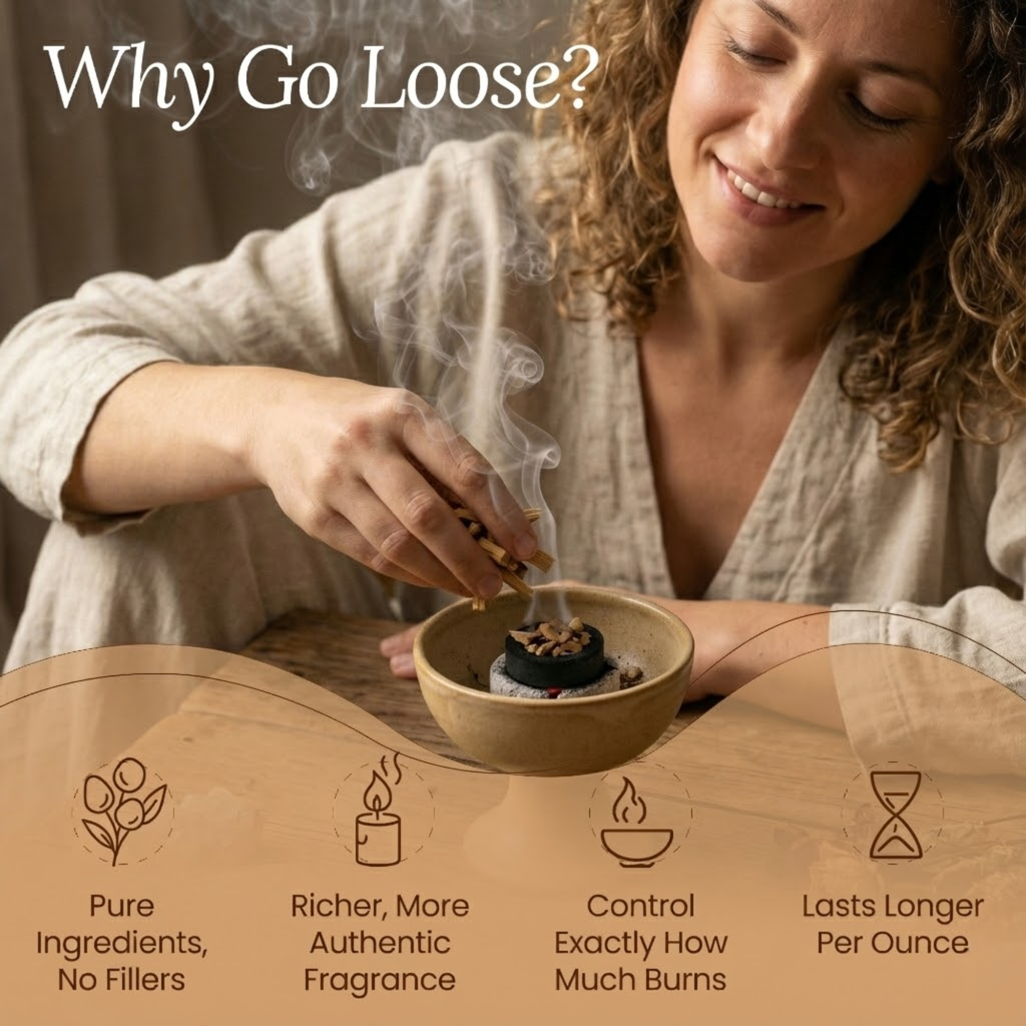 Amae Incense Original Herbs Resin & Essences Mix - Premium Frankincense Resin, Pure Sandalwood Essence, & Kosher Herbs - Manifest Abundance