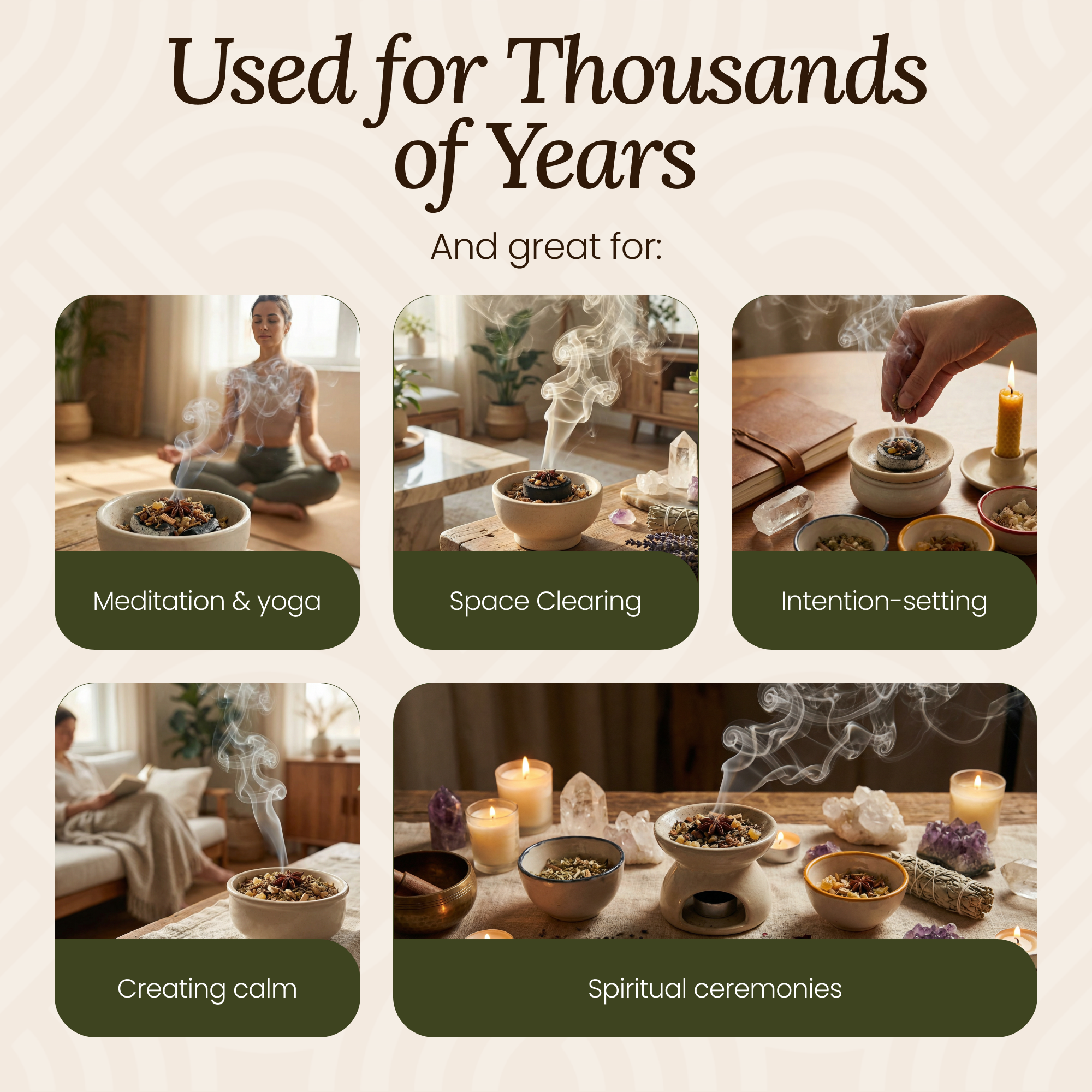 Amae Sacred Resin & Herbal Mix – “Purify Your Space” Cleansing Incense with Copal, Lemongrass, Menthol Crystals & Forest Energy