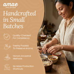 Amae Sacred Resin & Herbal Mix – “Purify Your Space” Cleansing Incense with Copal, Lemongrass, Menthol Crystals & Forest Energy