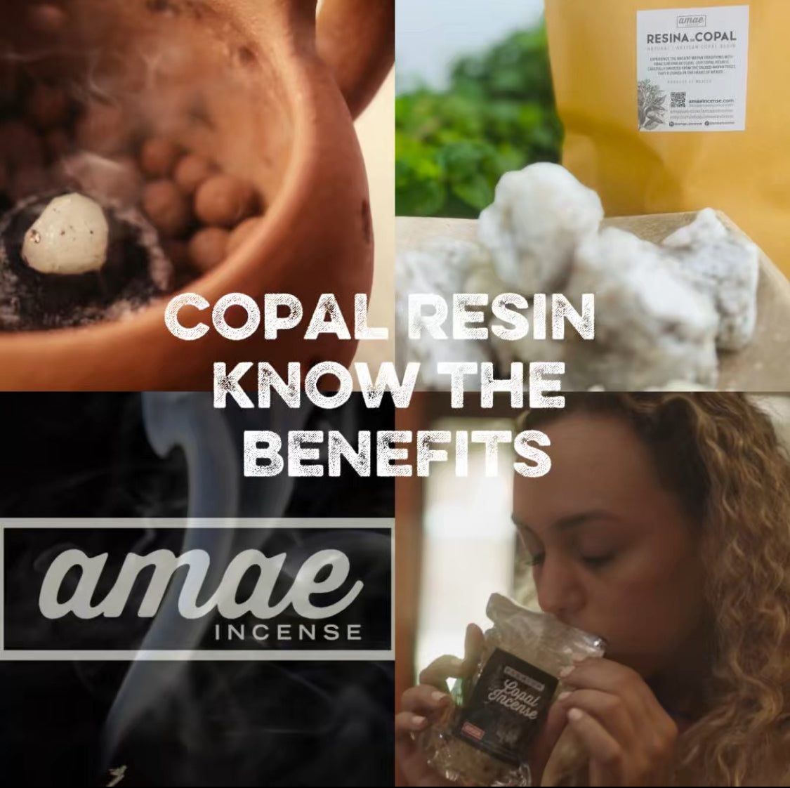 Amae Sacred Resin & Herbal Mix – “Purify Your Space” Cleansing Incense with Copal, Lemongrass, Menthol Crystals & Forest Energy