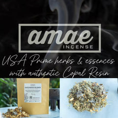 Amae Sacred Resin & Herbal Mix – “Purify Your Space” Cleansing Incense with Copal, Lemongrass, Menthol Crystals & Forest Energy