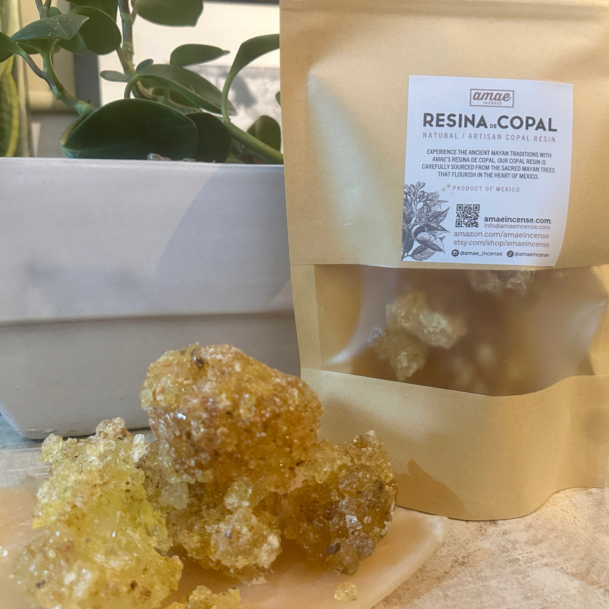 Hand-Harvested  "Bursera Heliae" Rare copal Resin 100% Natural Citrus Copal.- Soothing & Calming.