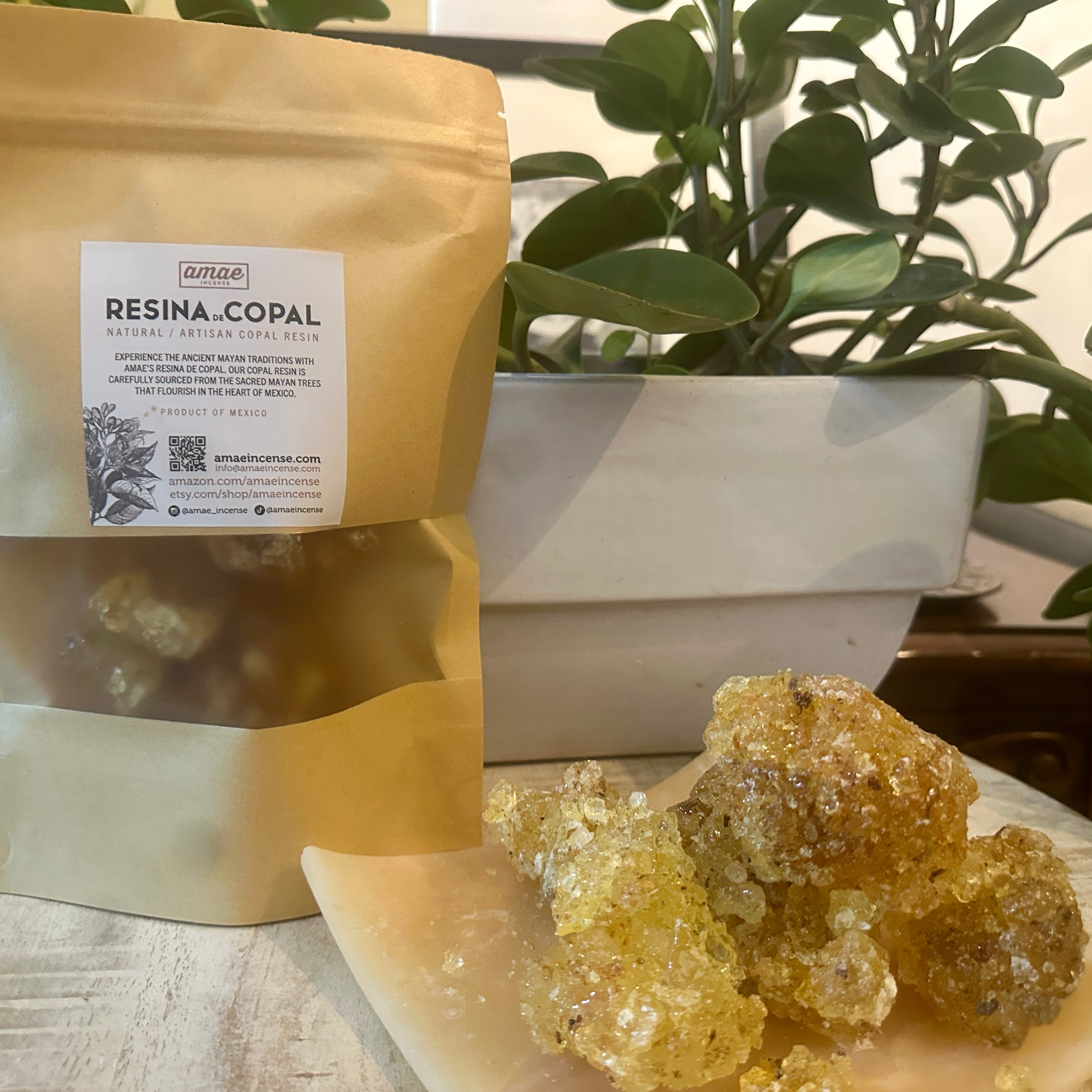 Hand-Harvested  "Bursera Heliae" Rare copal Resin 100% Natural Citrus Copal.- Soothing & Calming.