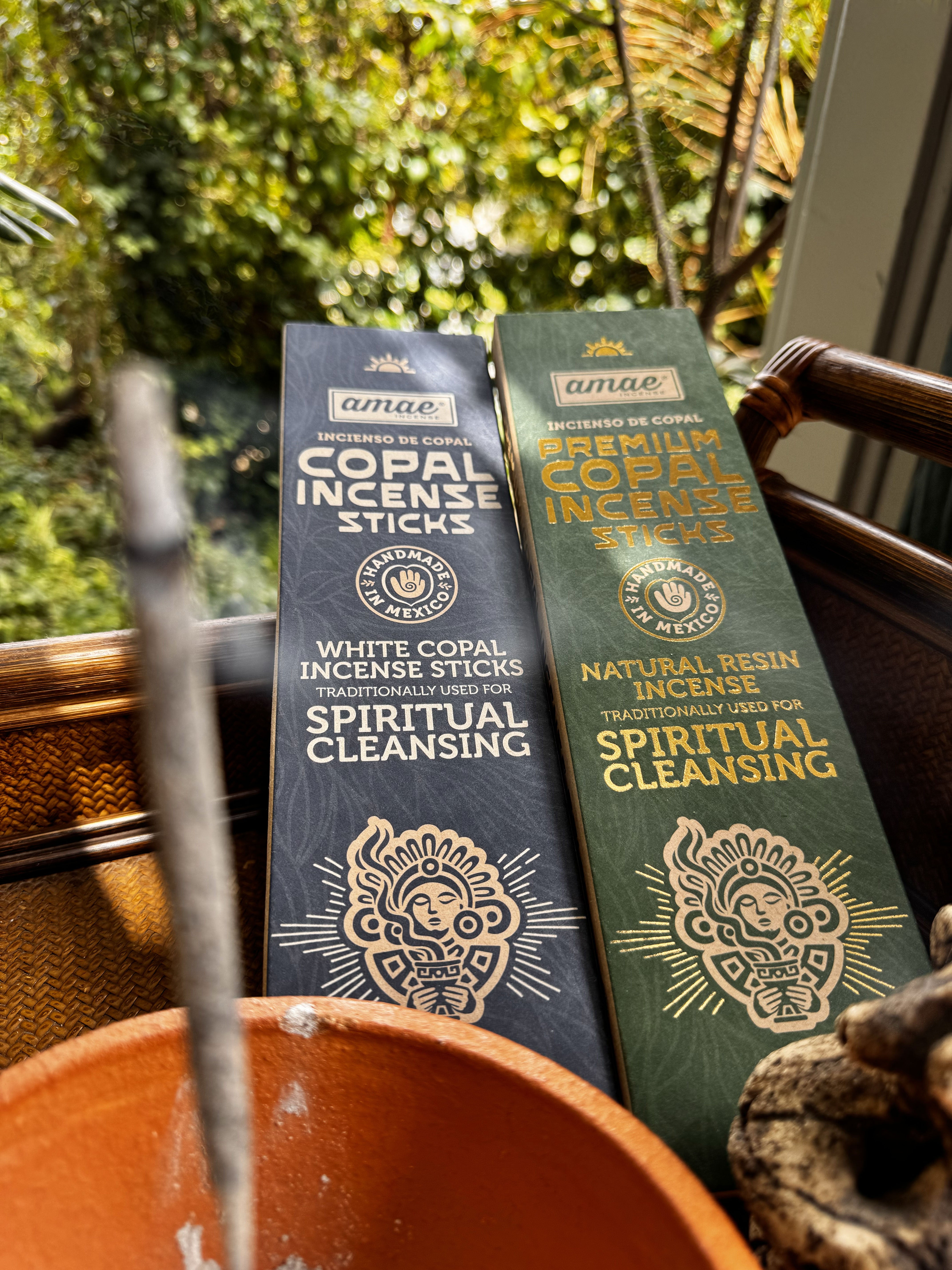 FREE Terracotta Natural-Clay Incense Stick Holder & Premium Mayan Copal Incense - Kit Set