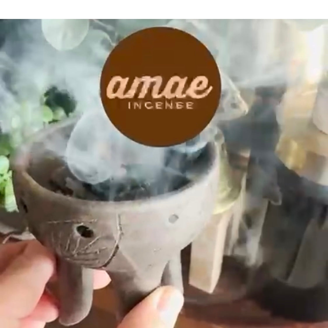 Amae Incense Original Herbs Resin & Essences Mix - Premium Frankincense Resin, Pure Sandalwood Essence, & Kosher Herbs - Manifest Abundance
