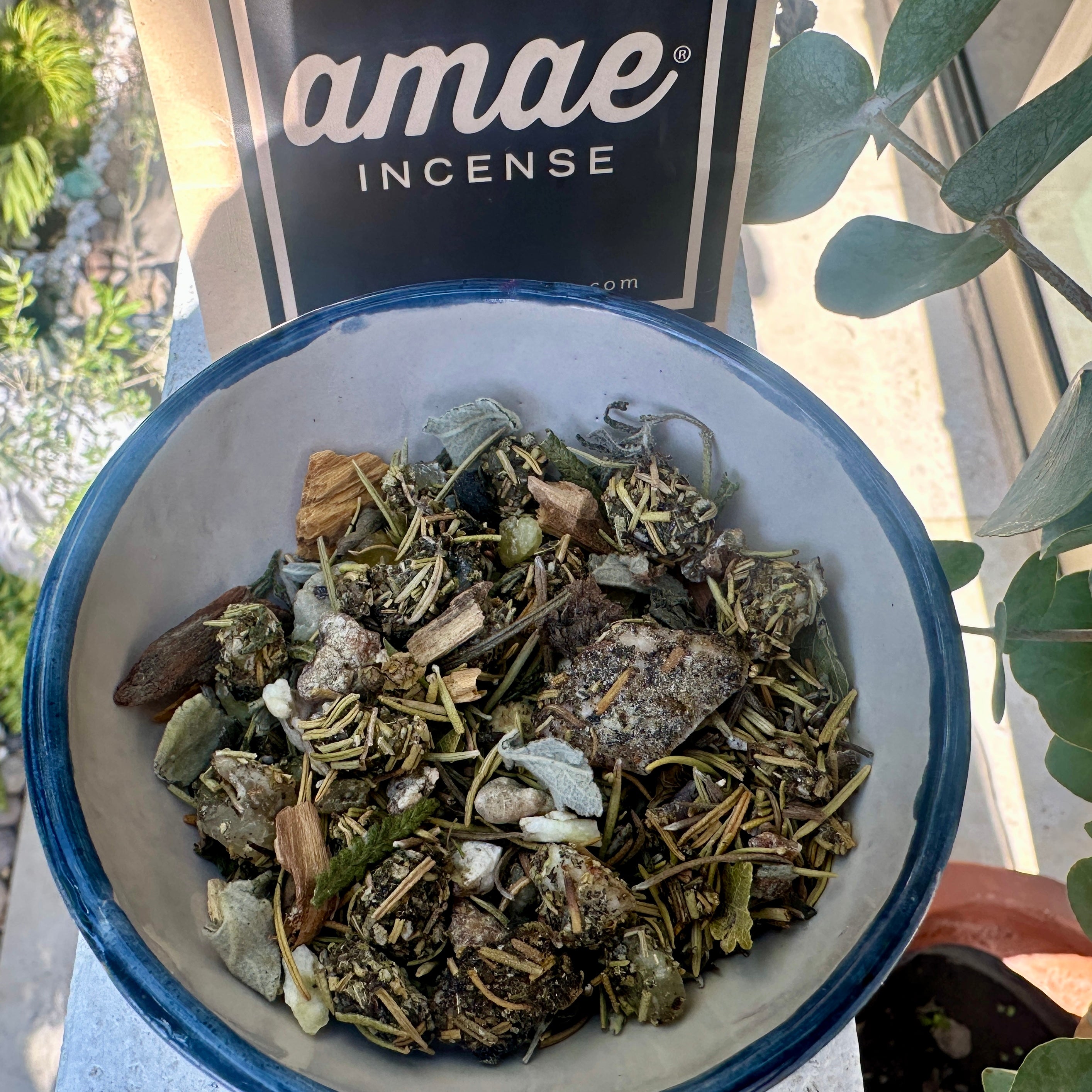 Amae Incense Original Resin, Essences & Herbal Mix "Purify Your Space" Blend, Forest fresh scent with Menthol cristals, Copal, Lemongrass & More.