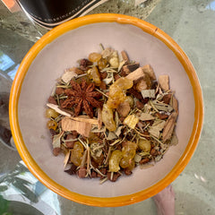 Amae Incense Original Herbs Resin & Essences Mix - Premium Frankincense Resin, Pure Sandalwood Essence, & Kosher Herbs - Manifest Abundance