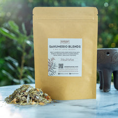 Resin, Herbs and Essences Trio Mix.- Purify, Meditate & Manifest with Copal, Frankincense, Palo Santo & More. 3 Mixes of .74 oz Each.