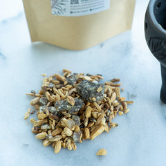 Amae Incense Original Herbs Resin & Essences Mix - Premium Frankincense Resin, Pure Sandalwood Essence, & Kosher Herbs - Manifest Abundance