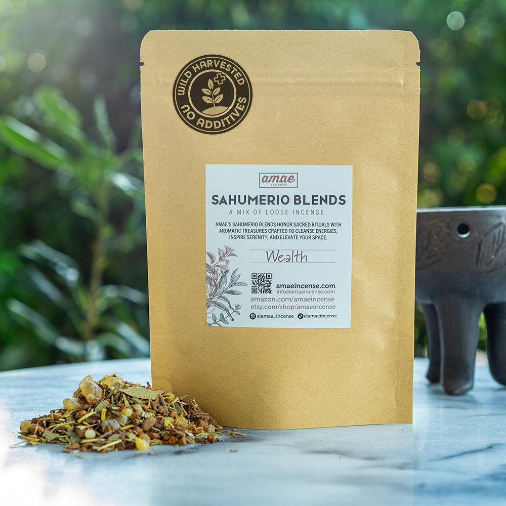 Pure Copal Resin & Palo Santo chips Combo Mix. Amae Incense's Original.