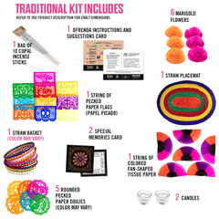 Day of the Dead "Día de Muertos" - All you need to set up your Altar/Offering -Traditional Kit Set
